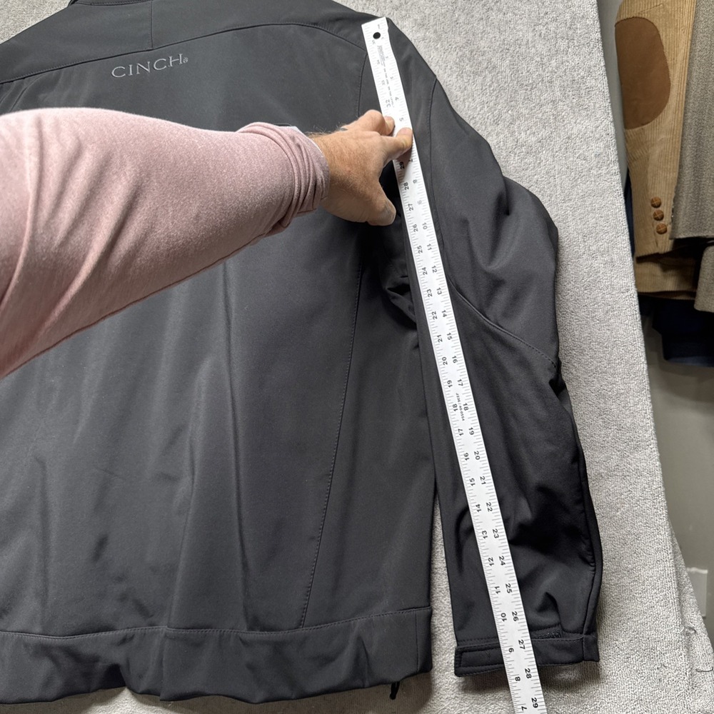 Cinch Mens Softshell Jacket Black Embroidered Log… - image 12